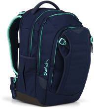 Satch Schulrucksack Match Plus Ocean Mint dunkelblau erweiterbar