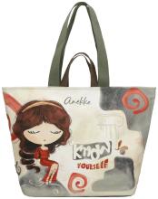 Anekke geräumige Tragetasche Muse griechischer Print Bunt