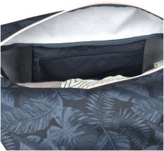 dunkelblaue Trainingstasche Blätterprint rosa Satch Duffle Bag Midnight Jungle
