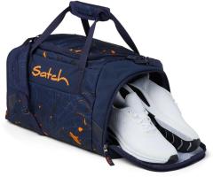 Satch Sporttasche dunkelblau bunter Print Duffle Bag Splashy Lazer