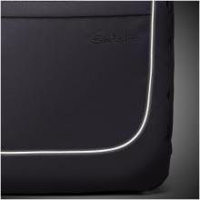 Satch Fly Friezeitrucksack Pure Grey Lederdetails