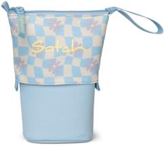 Satch Pencil Slider Summer Era hellblau kariert Blumen Schüttelpennal