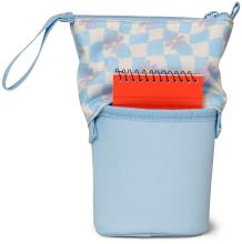 Satch Pencil Slider Summer Era hellblau kariert Blumen Schüttelpennal