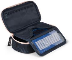 Satch Schlamperbox Midnight Jungle Blätterprint dunkelblau