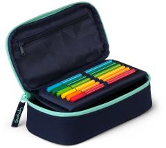 Federmappe Satch Pencil Box Ocean Mint dunkelblau türkis Geodreieck
