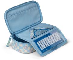 Satch Federmappe blau gelb kariert Summer Dream Pencil Box