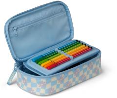 Satch Federmappe blau gelb kariert Summer Dream Pencil Box