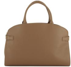 Ledertasche Sabine Coccinelle mittelgroß taupe Zierriemen 