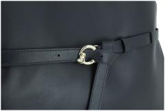 klassische Ledertasche Sabine Large Coccinelle schwarz Noir