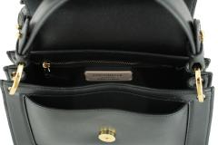 Coccinelle kompakte Überschlagtasche Noir C-Me Calf schwarz Small