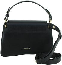 Coccinelle kompakte Überschlagtasche Noir C-Me Calf schwarz Small