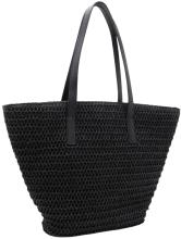L.Credi Shoppertasche schwarz Bast vegan Ramina