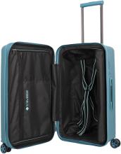erweiterbarer Hartschalenkoffer Travelite Roomer 4w Trunk M 66cm Aqua