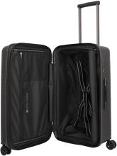 Reisetrolley 4w Trunk M 66cm erweiterbar Travelite Roomer Black schwarz
