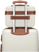 Beautycase Travelite Bali weiß cognac Hartschale 