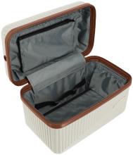 Beautycase Travelite Bali weiß cognac Hartschale 