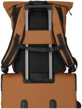 Travelite Briize Backpack M Roll-up Laptoprucksack Curry orangebraun
