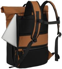 Travelite Briize Backpack M Roll-up Laptoprucksack Curry orangebraun