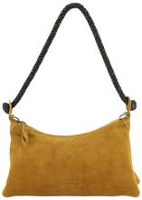 Harbour2nd Velours Hobotasche mustard Corey senfgelb Flechtoptik