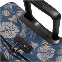 Eastpak Reisetaschentrolley Tranverz L Brize Blue Beige Palmenblätter