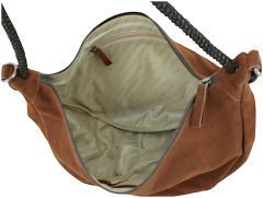 große Beuteltasche Harbour2nd Tiam Velours braun Flechtoptik