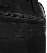 Laptoptasche schwarz The Chesterfield Brand Calvi Waxed Pull Up