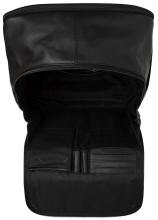 The Chesterfield Brand schwarzer Lederrucksack mit Laptopfach Calden Black