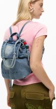 Backpack Desigual hellblau Jeans Luena Flechtriemen