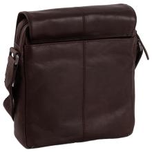 Überschlagtasche aus gewachstem Leder dunkelbraun The Chesterfield Brand Remy