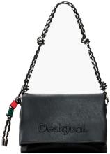 Desigual Überschlagtasche Flechtriemen schwarz Venecia 4.0