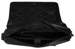 Collegetasche Leder The Chesterfield Brand Richard schwarz Laptopfach