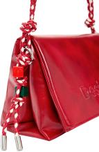 Venecia 4.0 auffällige Umhängetasche Desigual Carmin Flechtriemen rot