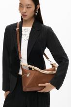 Desigual mittelgroße Umhängetasche Huntington braun bestickt Sierra feminin