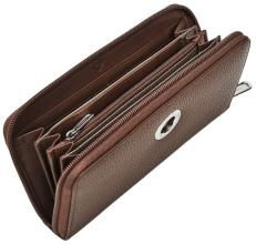 Zipbörse Leder braun Mandarina Duck Wallet Milk Chocolate Mellow Leather
