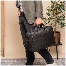 The Chesterfield Brand Seth Business Bag dunkelbraun Wax Pull Up