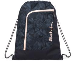 Mädchenturnbeutel Midnight Summer Blätterprint dunkelblau rosa Satch Gymbag