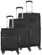 Rollenkoffer Travelite Miigo Nachtschwarz dreiteiliges Set S M L