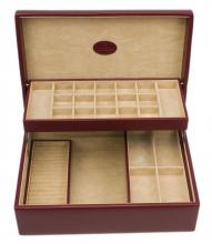 Schmuckkassette Merino Windrose rot