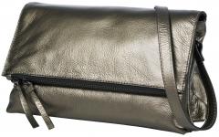 Überschlagtasche BURKELY Creased Crystal Satchel Bag Gun Metal Gold