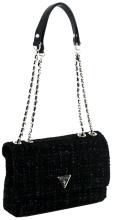 Abendtasche Damen Black Guess Cessily Schwarz gewebte Oberfläche