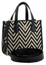 Guess Silvana Mini zierliche Henkeltasche mit Muster Black