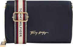 Abendtasche Iconic Tommy Crossover dunkelblau Schriftzug Tommy Hilfiger