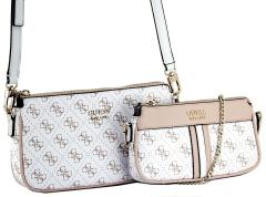 Abendtaschen Set Guess Kasinta Mini White Multi Rosa Weiß Kette
