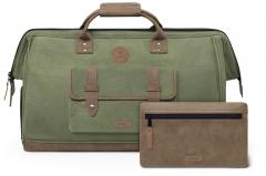 Wochenendtasche recycelt Cabaia Duffle grün Nicosia gewachst Canvas