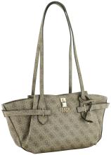 extravagante Schultertasche mit Logoprint Guess Yesba Latte Logo