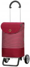Tilde Rot gestreifte Einkaufstasche mit Andersen Transportroller Scala Shopper Plus