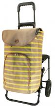 robuster Einkaufstrolley mit Sitzfläche Andersen Komfort Shopper Eske Gelb
