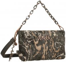 Anekke Abendtasche mit Kette Plissee Braun Metallic