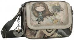 Anekke Real Überschlagtasche Print Stickerei Glitzer Beigetöne