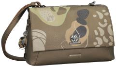 Anekke rechteckige Schultertasche Sophia Gaia metallic Überschlag